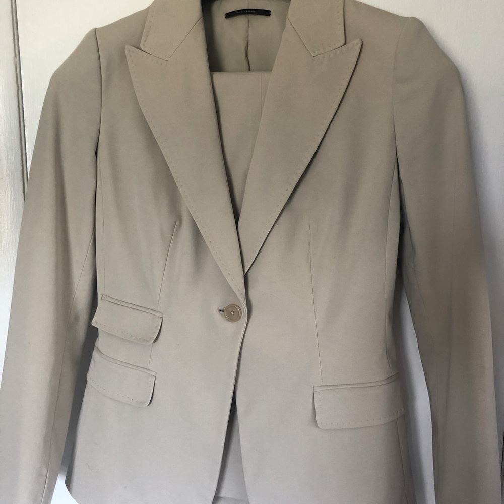 Elie Tahari Tan Pant Suit